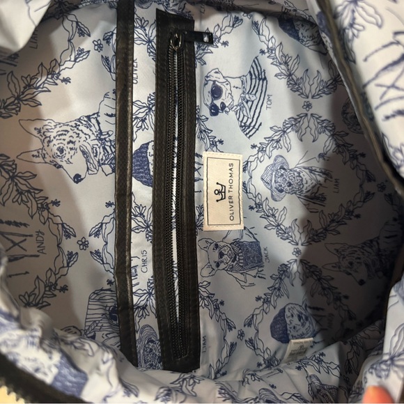 Oliver Thomas Quilted Black Backpack - Picture 5 of 8